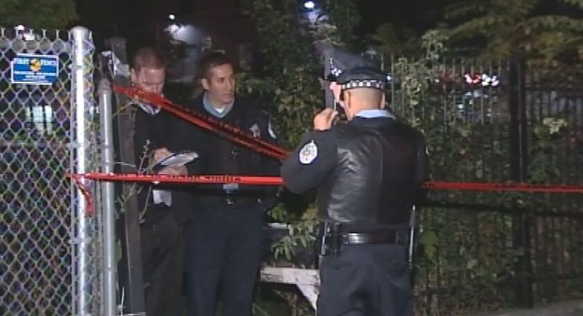 Police investigate near the Humboldt Park home where a 3-year-old boy was shot Saturday night. | Network Video Productions