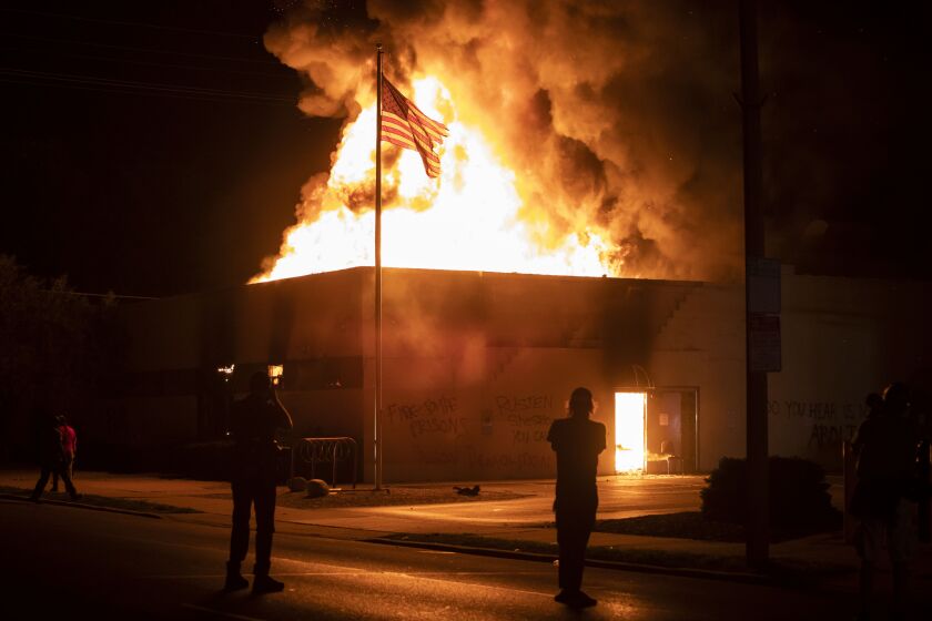 The Wisconsin Department of Corrections’ Community Corrections Division at 1212 60th St. in Kenosha was one of several businesses to burn during the second night of unrest after police shot Jacob Blake, Monday night, Aug. 24, 2020.
