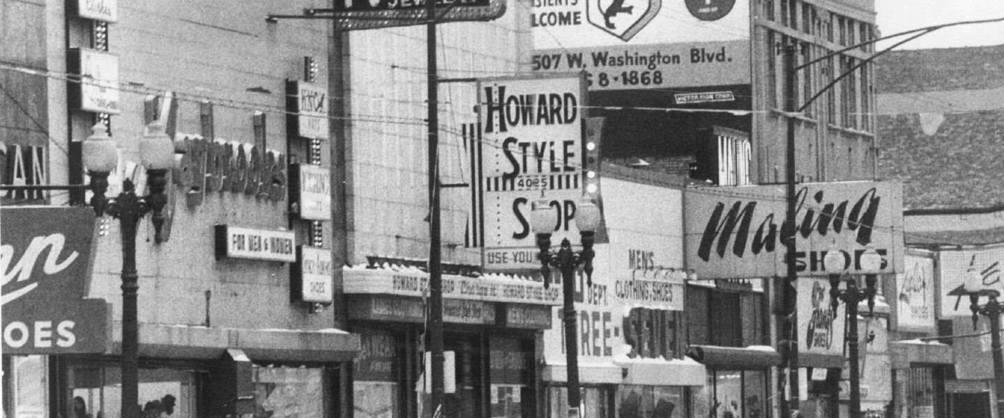 Madison Street and Pulaski Road about 50 years ago.
