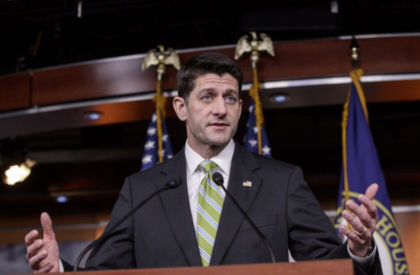 House Speaker Paul Ryan, R-Wis., announces that he is abruptly pulling the troubled Republican health care overhaul bill off the House floor, short of votes and eager to avoid a humiliating defeat for President Donald Trump and GOP leaders, at the Capitol