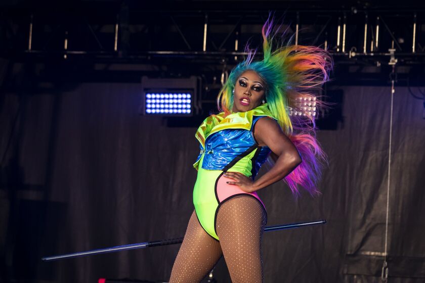 Asia O’Hara performs Friday night during Drive ‘N Drag presented by Voss Events at Soldier Field.