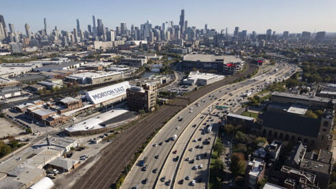 Traffic on the Kennedy Expressway