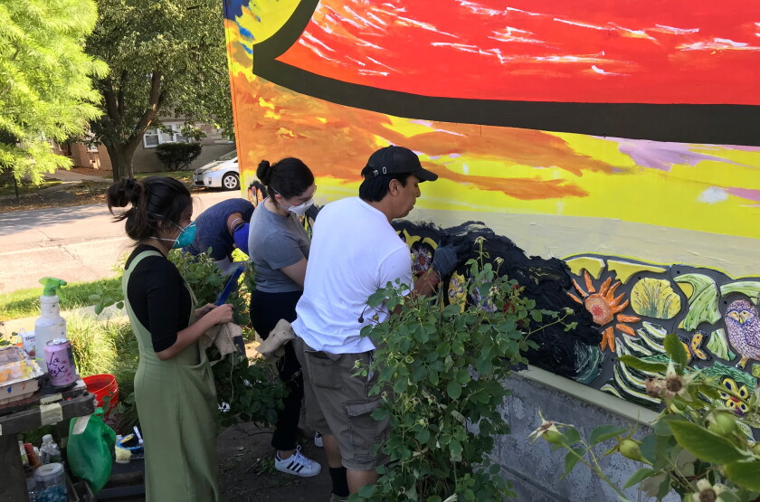 Budlong Library Chicago murals: Budlong Woods Branch library mural symbolizes ...