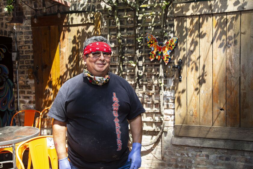 Claudio Velez, known as the “Tamale Guy,” is back on the streets selling his chicken, pork and cheese tamales, after being sidelined for more than a year with COVID-19.