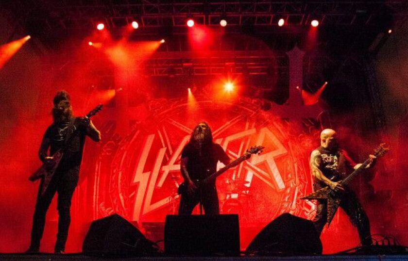 Slayer plays at Riot Fest 2014 in Chicago’s Humboldt Park. | James Foster/For the Sun-Times