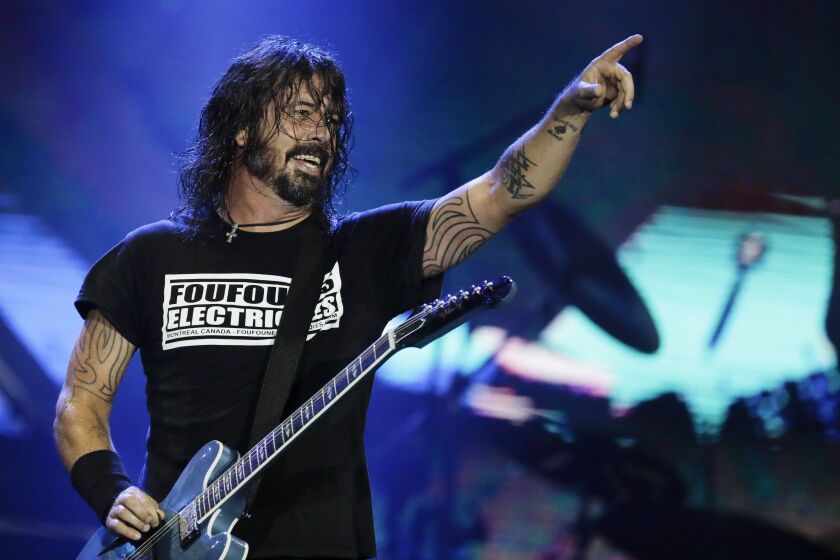 Dave Grohl of the Foo Fighters performs at the Rock in Rio music festival in Rio de Janeiro, Brazil, in 2019.