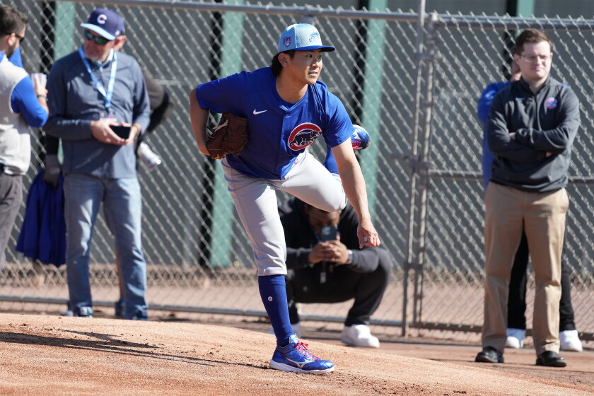Bullpen Complex New Cubs pitcher Shota Imanaga 'as advertised' in first bullpen session ...