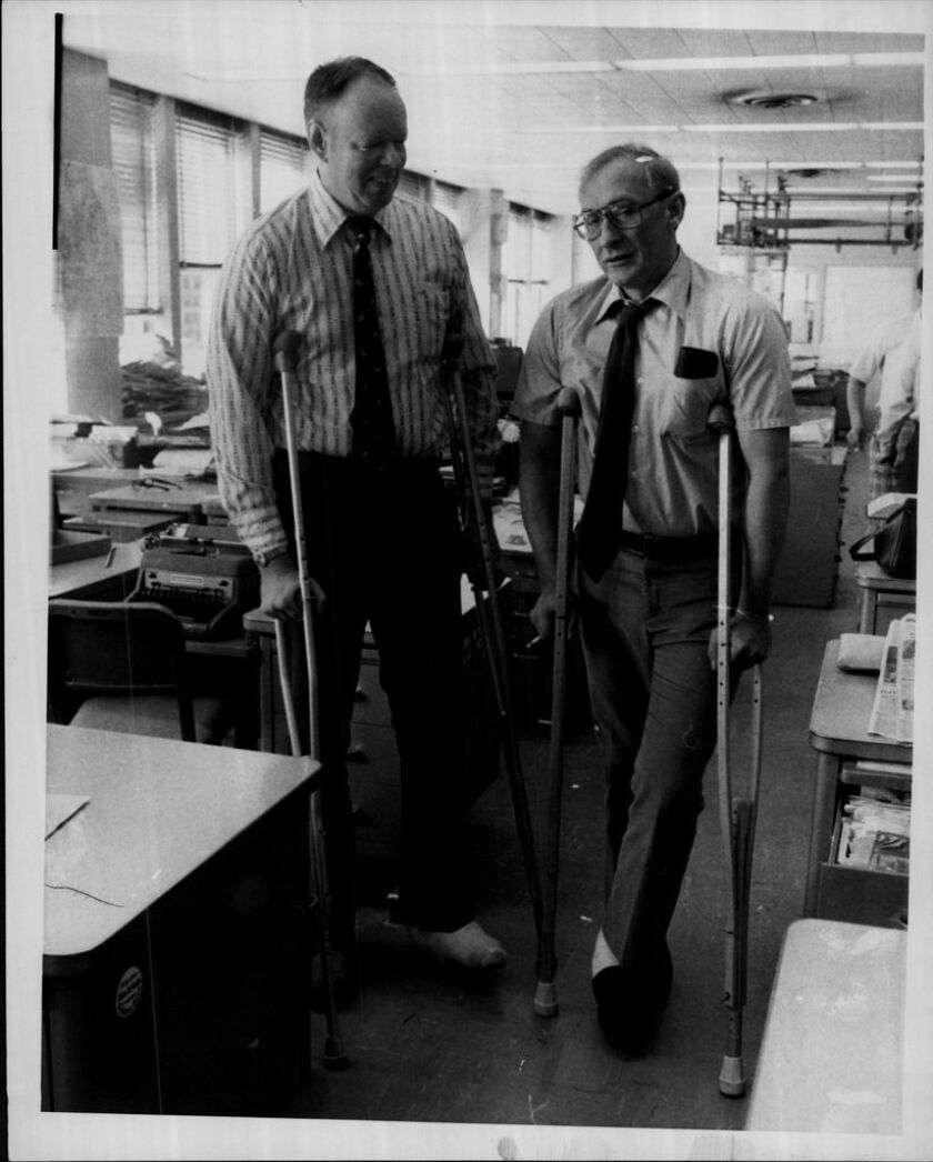 Robert J. Herguth and columnist Mike Royko both had long careers at the Chicago Daily News and the Chicago Sun-Times.
