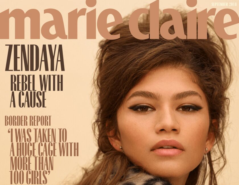 Actress Zendaya made the cover of Marie Claire. | Provided