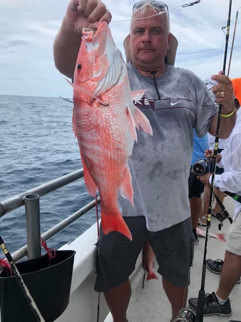 William Schaafsma poses with a red snapper near South Padre, Texas.