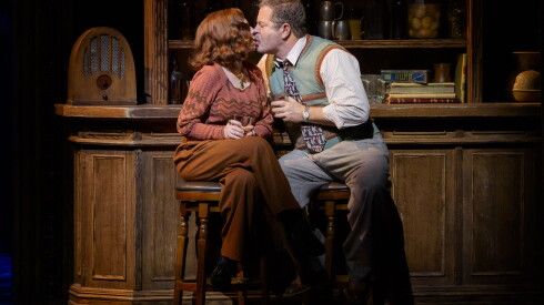 Real-life couple Mullally and Offerman star in the show.