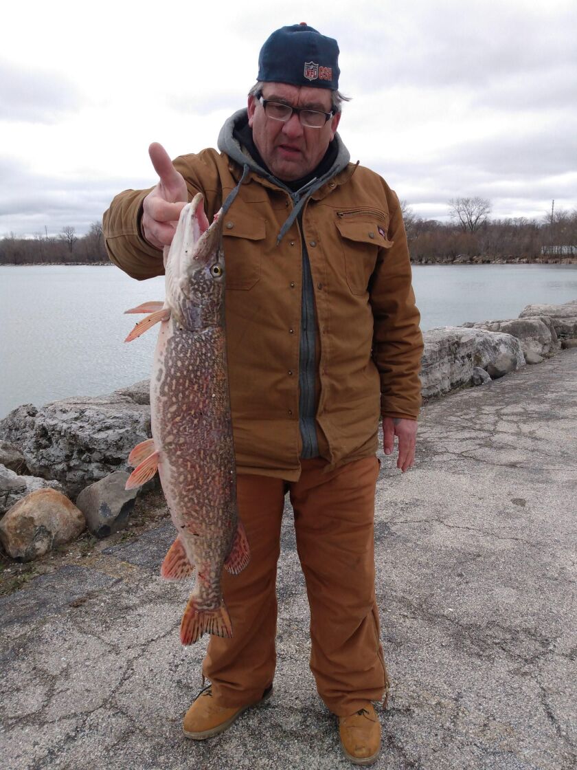 Skip of the south rocks at Waukegan last week on a med golden roach off the bottom. Provided photo
