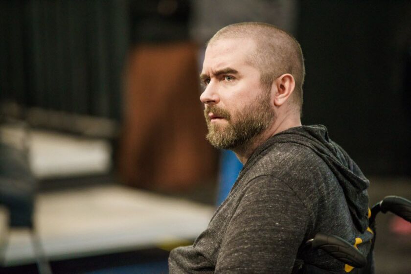 Michael Patrick Thornton in rehearsal for Gift Theatre’s production of “Richard III.” | COURTESY GIFT THEATRE