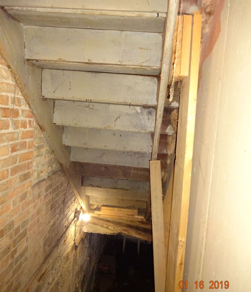 The city released photos taken during an inspection Jan. 16 of the Near West Side warehouse being rented by R. Kelly. The city has, for now, barred the use of the second floor of the warehouse, citing the condition of stairs to that upper level. | Provide