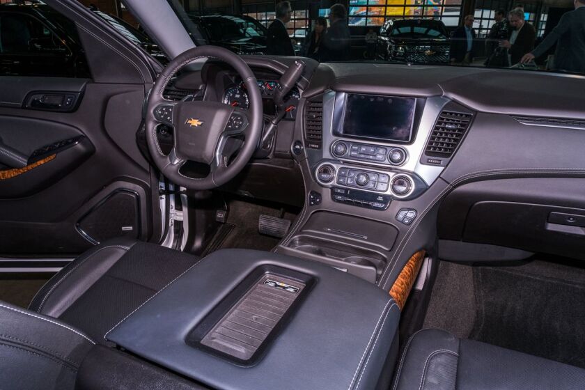 Chevrolet unveils a special edition Tahoe, the street-performance Rally Sport Truck, or RST, Wednesday, April 5, 2017 in Detroit, Michigan. The Tahoe RST will be available with a Performance Package that includes a 420-hp, 6.2L V-8 engine; Magnetic Ride C