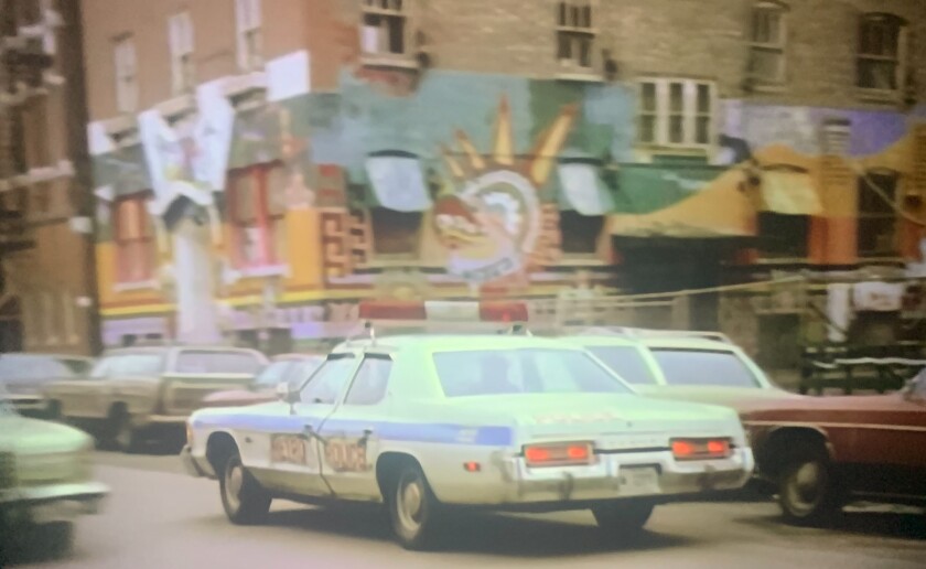 The building at 1831 S. Racine Ave. as seen in the early 1980s in a “Hill Street Blues” episode.
