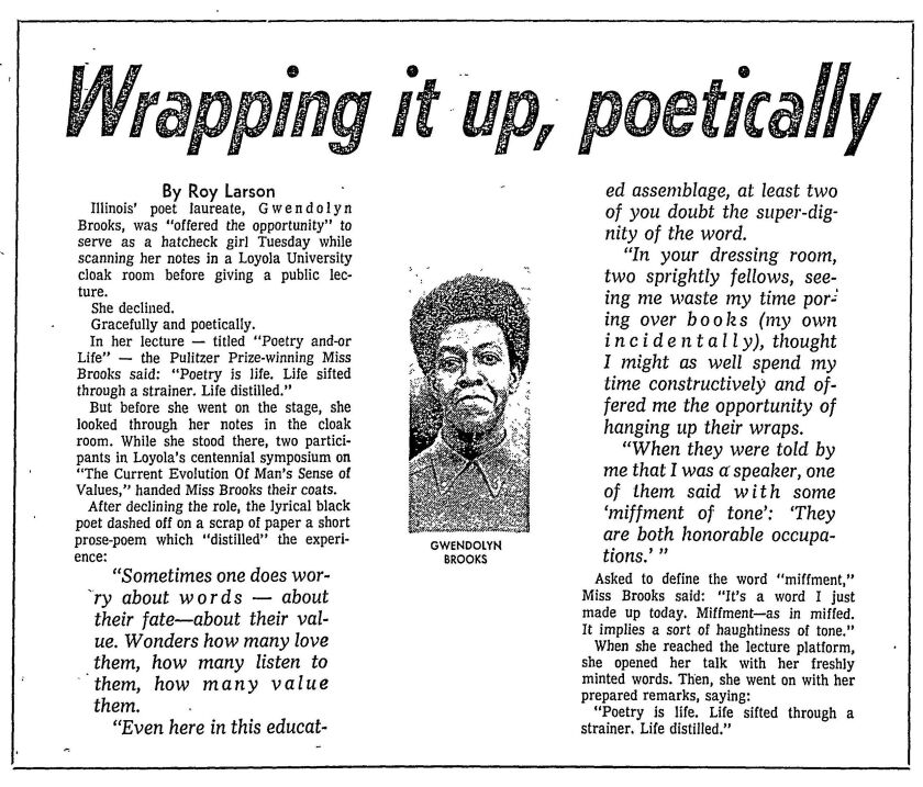 Roy Larson’s Jan. 7, 1970, report.