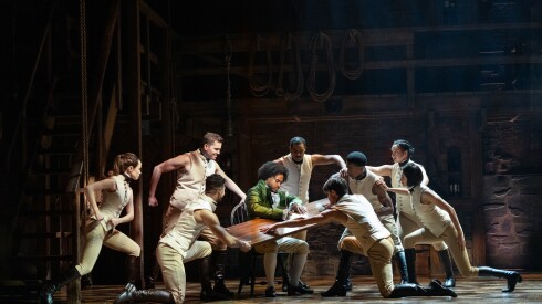 Tyler Fauntleroy and Company in the national tour of "Hamilton"