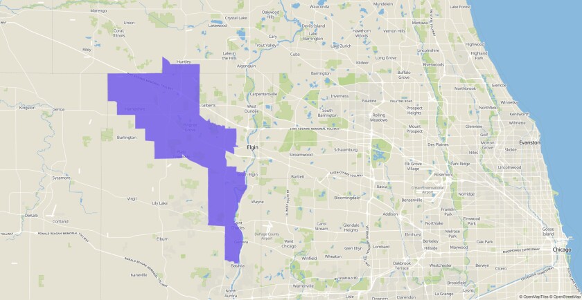Illinois House 65th District map.