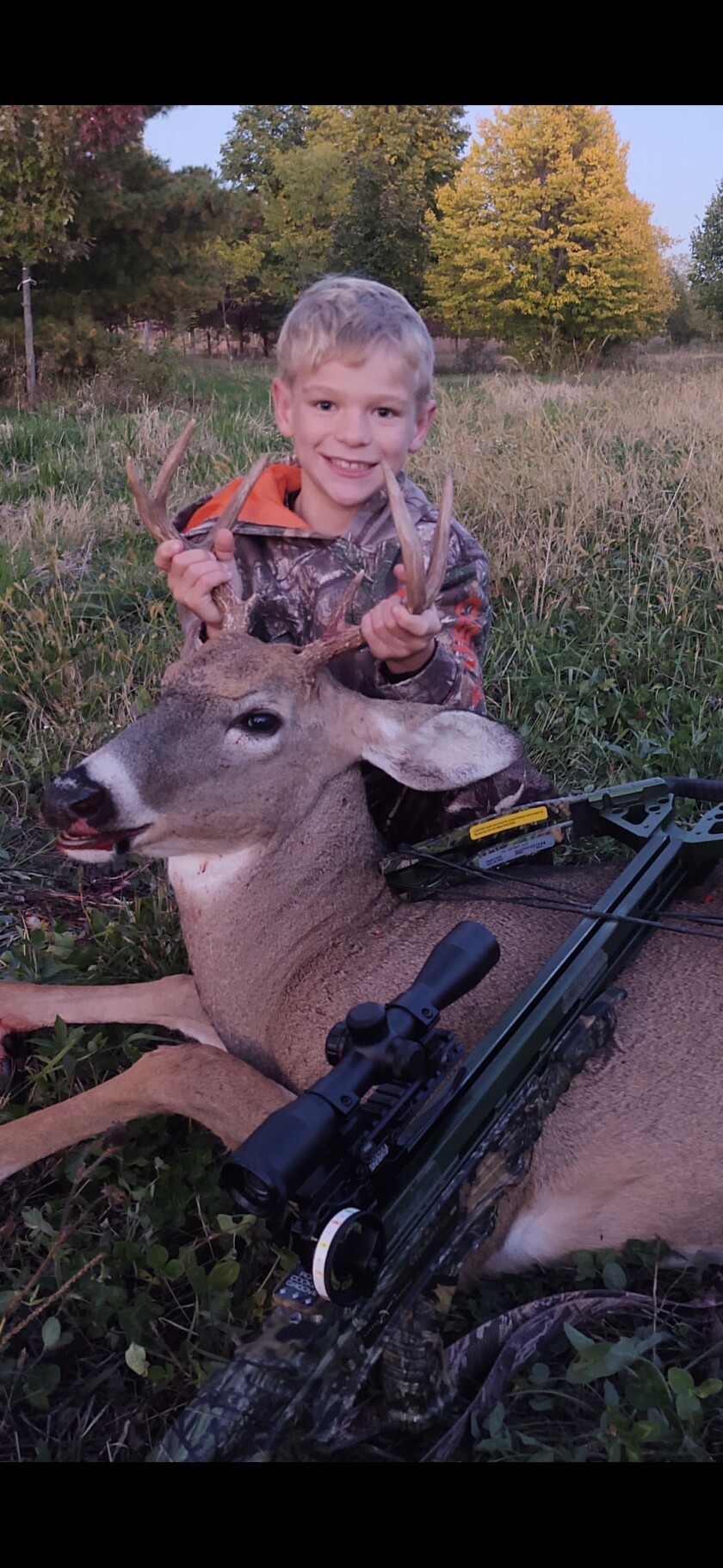 Nathan Banach with his youth season buck. Provided photo