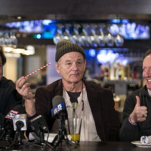 Jan Vogler, left, and Mac Haskell, with Bill Murray. | Ashlee Rezin/Sun-Times