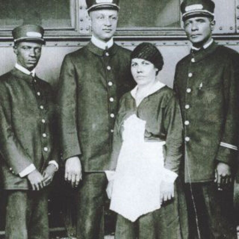 Pullman Company maid with Pullman porters.