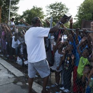 Save Money Save Lives handed out free shoes. | Rick Majewski/For the Sun-Times