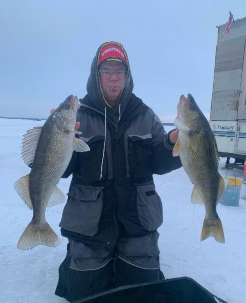 A couple nice walleyes caught from Lake Puckaway last weekend. Provided by Mike Norris
