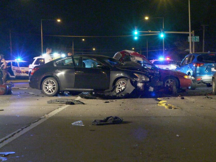 Multiple people were injured in a 5-vehicle crash in south suburban Country Club Hills at 183rd and Cicero Ave just before 11pm. | Justin Jackson/ Sun-Times