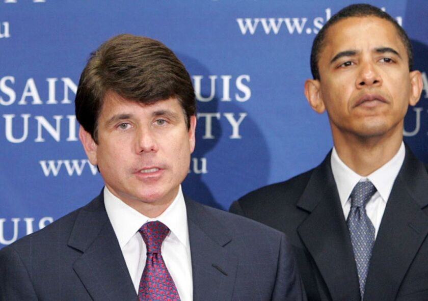 Rod Blagojevich and Barack Obama in 2005.