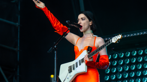 St. Vincent performs at Lollapalooza in 2018.