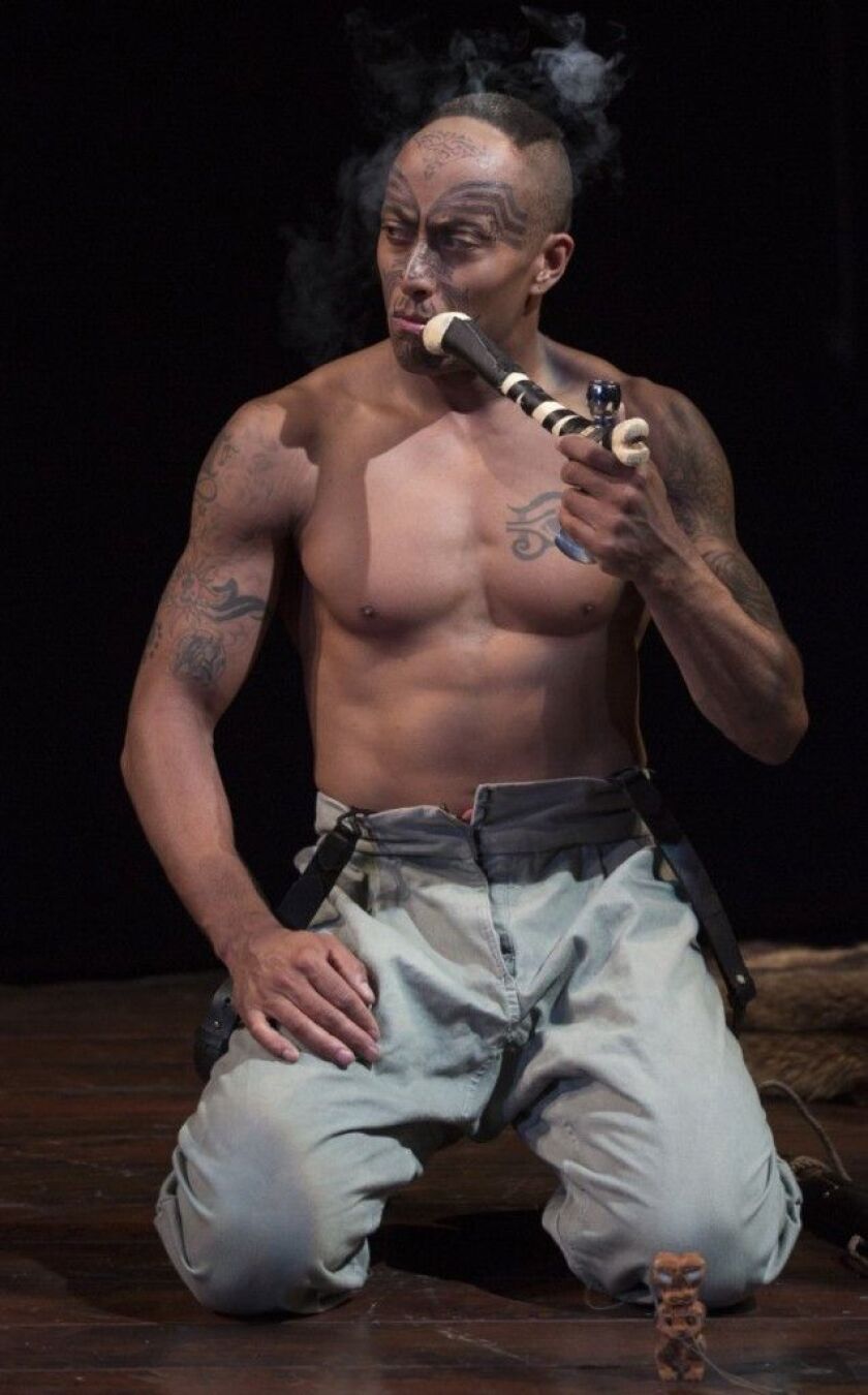 Anthony Fleming III plays Queequeg in the Lookingglass Theatre production of “Moby Dick.” (Photo: Liz Lauren)