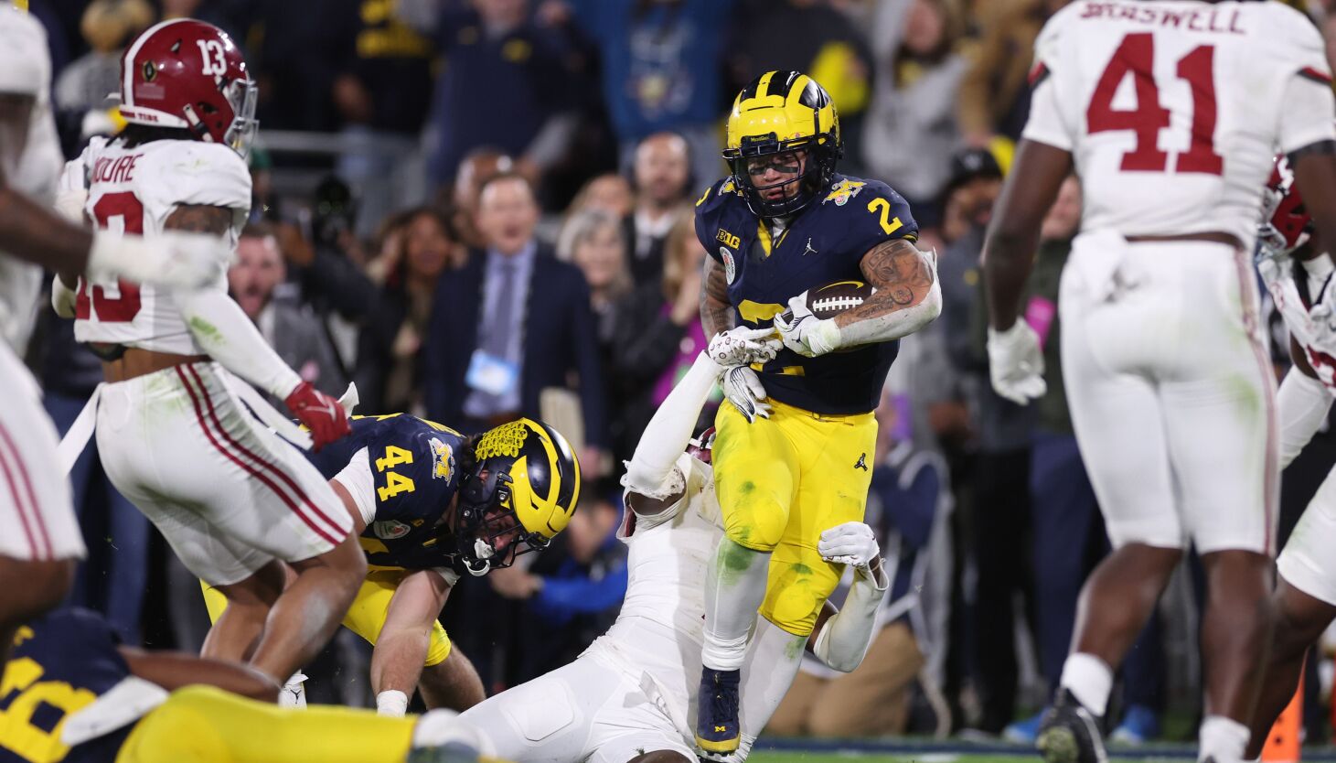 NextImg:Michigan beats Alabama in overtime of Rose Bowl to reach national title game