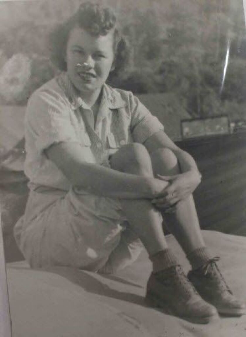 Joan Schechner, 94, seen during her time as a WWII nurse who served in the Pacific theater.
