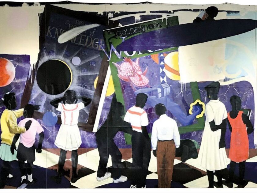Mayor Rahm Emanuel has decided not to sell “Knowledge and Wonder,” a Kerry James Marshall painting, to help pay for renovations at the Legler library branch, where the painting was displayed. | Provided