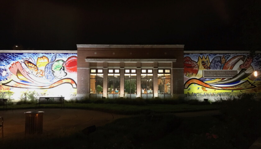 Budlong Library Chicago murals: Budlong Woods Branch library mural symbolizes ...
