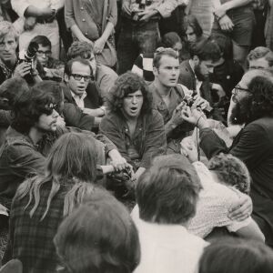 Alan Ginsburg, writer with Hippies in Lincoln Park during Democratic National Convention Aug 1968. | Sun-Times files