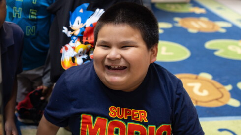 Matthew at Overture's after-school program