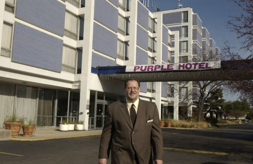 John J. Baldwin Jr., then the general manager, outside the Purple Hotel in November 2004. | John H. White / Sun-Times files