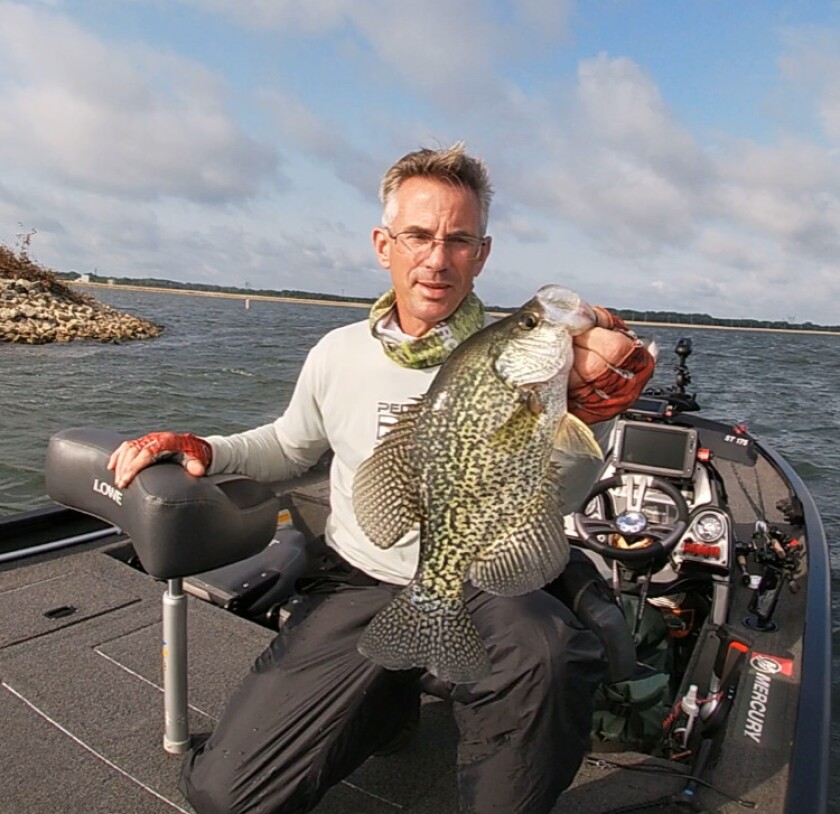 Bob Johnson with a fine crappie from Heidecke Lake. Provided photo