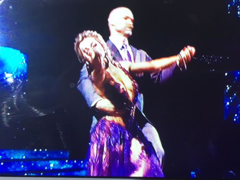 David Ross and Lindsay Arnold dance a Viennese Waltz on “Dancing with the Stars.” | ABC