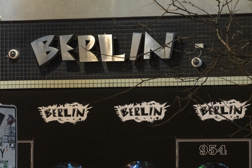 Berlin Nightclub located at 954 W. Belmont Ave. in the Lake View neighborhood, sits closed after 40 years of business, Tuesday, Nov. 21, 2023. | Tyler Pasciak LaRiviere/Sun-Times