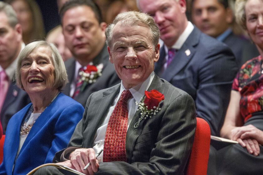 Illinois House Speaker Michael Madigan after winning his 17th term as speaker at Sangamon Auditorium at the University of Illinois-Springfield in 2017.
