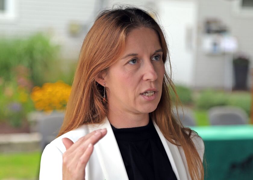Way Back Inn executive director Anita Pindiur is pictured outside the Maywood facility in 2019.