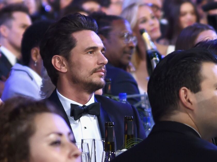 James Franco watches the action onstage Sunday during the Screen Actors Guild Awards. | Dimitrios Kambouris/Getty Images