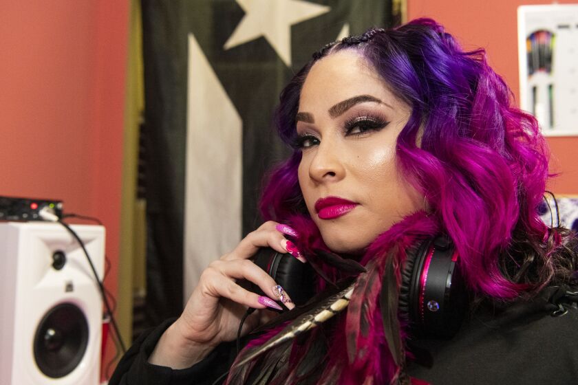 Hip-hop artist Pinqy Ring is photographed in her Logan Square home studio in 2020. She talks about Chicago’s hip-hop scene on the Jan. 27 episode of “Sense of Place.”