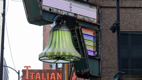 The old weather bell on the Rector Building at 79 W. Monroe St. is being restored.