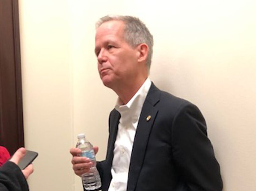 Ald. James Cappleman talks to reporters after the Zoning Committee voted to approve the LIncoln Yards project. | Fran Spielman/Sun-Times