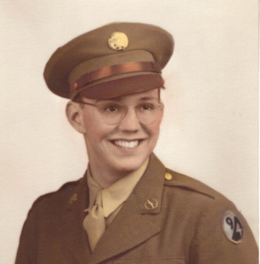 A young Robert Heinzen, who served as an Army medic in World War II’s Battle of the Bulge.