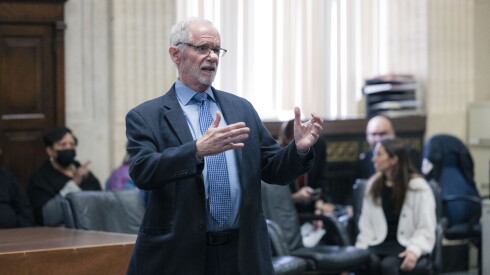 Judge Charles Burns at a graduation of drug court participants in 2023.
